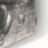 Gothic Wall Art: Dark Mystical Figure in Medieval Cathedral Scene