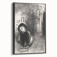 Gothic Wall Art: Dark Mystical Figure in Medieval Cathedral Scene