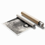 Gothic Wall Art: Dark Mystical Figure in Medieval Cathedral Scene