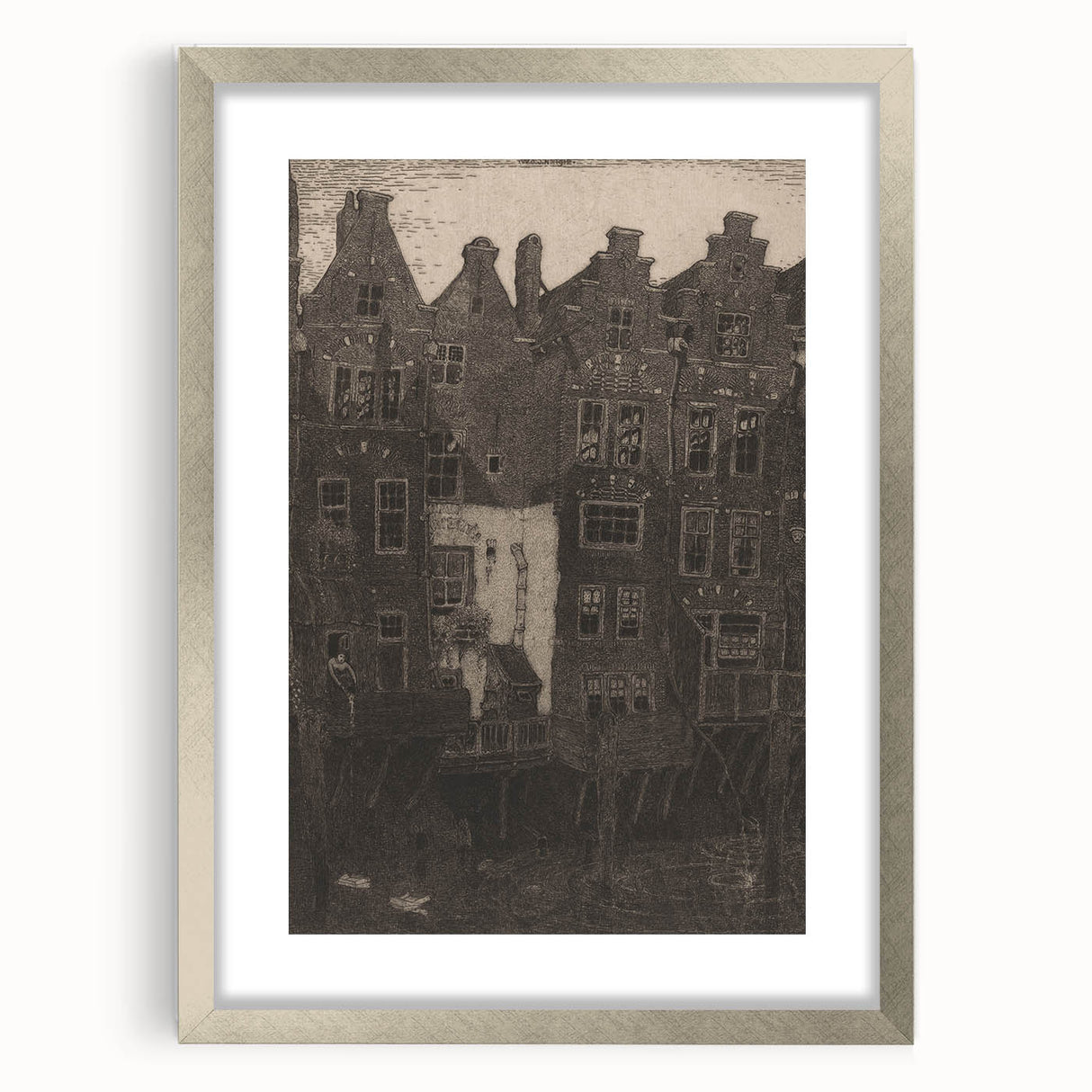 Vintage Gothic Print: Dark Medieval Architecture in Gothic Wall Art