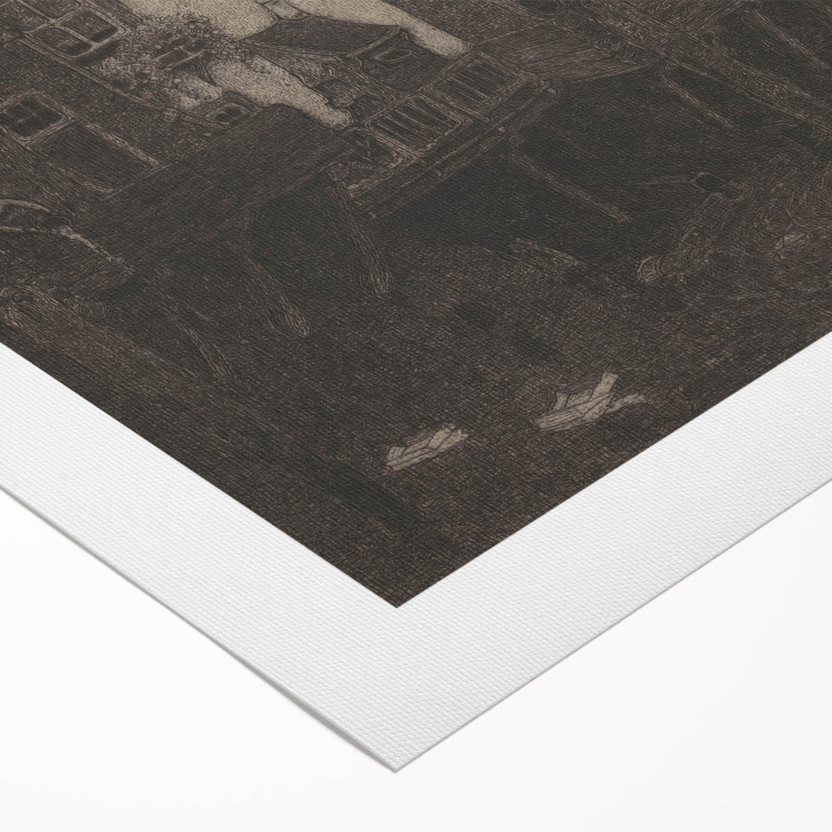 Vintage Gothic Print: Dark Medieval Architecture in Gothic Wall Art