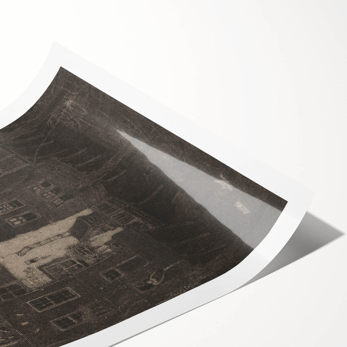 Vintage Gothic Print: Dark Medieval Architecture in Gothic Wall Art