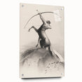 Gothic Wall Art: Majestic Centaur with Bow in Vintage Medieval Print