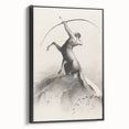 Gothic Wall Art: Majestic Centaur with Bow in Vintage Medieval Print