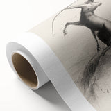 Gothic Wall Art: Majestic Centaur with Bow in Vintage Medieval Print