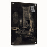 Gothic Wall Art: Dark Candlelit Still Life in Vintage Gothic Print