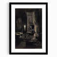 Gothic Wall Art: Dark Candlelit Still Life in Vintage Gothic Print