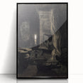 Gothic Wall Art: Dark Candlelit Still Life in Vintage Gothic Print