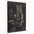 Gothic Wall Art: Dark Candlelit Still Life in Vintage Gothic Print