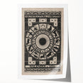 Gothic Wall Art: Dark Zodiac Wheel in Medieval Gothic Print Design