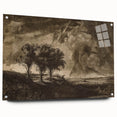 Dark Decor Style - Gothic Stormy Landscape Canvas for Gothic Wall Art