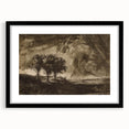 Dark Decor Style - Gothic Stormy Landscape Canvas for Gothic Wall Art