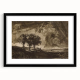 Dark Decor Style - Gothic Stormy Landscape Canvas for Gothic Wall Art