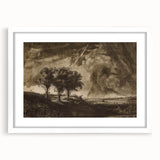 Dark Decor Style - Gothic Stormy Landscape Canvas for Gothic Wall Art