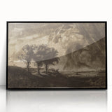 Dark Decor Style - Gothic Stormy Landscape Canvas for Gothic Wall Art
