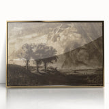 Dark Decor Style - Gothic Stormy Landscape Canvas for Gothic Wall Art