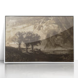 Dark Decor Style - Gothic Stormy Landscape Canvas for Gothic Wall Art