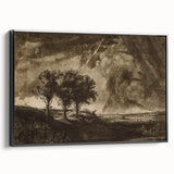 Dark Decor Style - Gothic Stormy Landscape Canvas for Gothic Wall Art