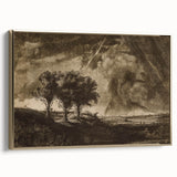 Dark Decor Style - Gothic Stormy Landscape Canvas for Gothic Wall Art