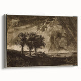 Dark Decor Style - Gothic Stormy Landscape Canvas for Gothic Wall Art