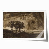 Dark Decor Style - Gothic Stormy Landscape Canvas for Gothic Wall Art