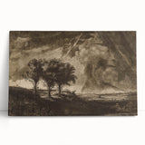 Dark Decor Style - Gothic Stormy Landscape Canvas for Gothic Wall Art