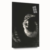 Gothic Wall Art: Dark Ram Skull in Vintage Gothic Print Design