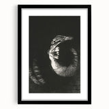 Gothic Wall Art: Dark Ram Skull in Vintage Gothic Print Design