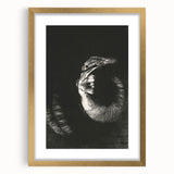 Gothic Wall Art: Dark Ram Skull in Vintage Gothic Print Design