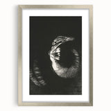 Gothic Wall Art: Dark Ram Skull in Vintage Gothic Print Design