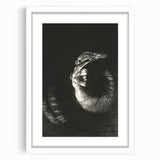 Gothic Wall Art: Dark Ram Skull in Vintage Gothic Print Design