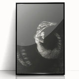 Gothic Wall Art: Dark Ram Skull in Vintage Gothic Print Design