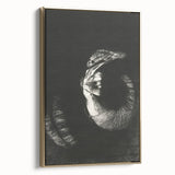 Gothic Wall Art: Dark Ram Skull in Vintage Gothic Print Design