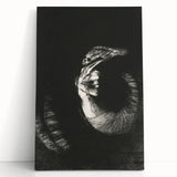 Gothic Wall Art: Dark Ram Skull in Vintage Gothic Print Design
