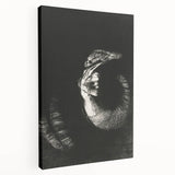 Gothic Wall Art: Dark Ram Skull in Vintage Gothic Print Design