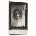 Gothic Wall Art: Mysterious Portrait in Shadowy Gothic Frame Design