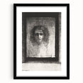 Gothic Wall Art: Mysterious Portrait in Shadowy Gothic Frame Design
