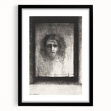 Gothic Wall Art: Mysterious Portrait in Shadowy Gothic Frame Design