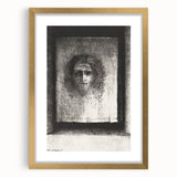 Gothic Wall Art: Mysterious Portrait in Shadowy Gothic Frame Design