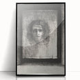 Gothic Wall Art: Mysterious Portrait in Shadowy Gothic Frame Design