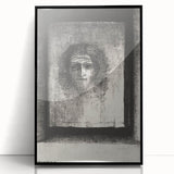 Gothic Wall Art: Mysterious Portrait in Shadowy Gothic Frame Design