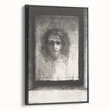 Gothic Wall Art: Mysterious Portrait in Shadowy Gothic Frame Design