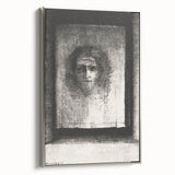 Gothic Wall Art: Mysterious Portrait in Shadowy Gothic Frame Design