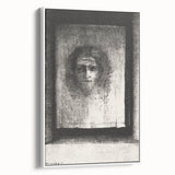 Gothic Wall Art: Mysterious Portrait in Shadowy Gothic Frame Design