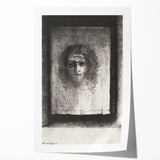 Gothic Wall Art: Mysterious Portrait in Shadowy Gothic Frame Design