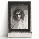 Gothic Wall Art: Mysterious Portrait in Shadowy Gothic Frame Design