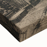 Gothic Wall Art: Medieval Street Scene in Vintage Architecture Print