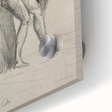 Gothic Wall Art: Dramatic Figure in Dark Sketch with Medieval Themes