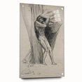 Gothic Wall Art: Dramatic Figure in Dark Sketch with Medieval Themes
