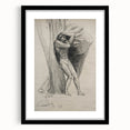 Gothic Wall Art: Dramatic Figure in Dark Sketch with Medieval Themes
